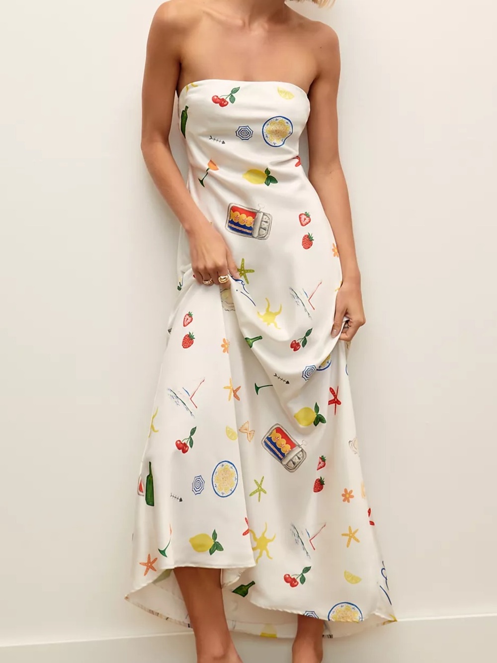 NWOT for love and lemons carla ciao print maxi dress. Size XL